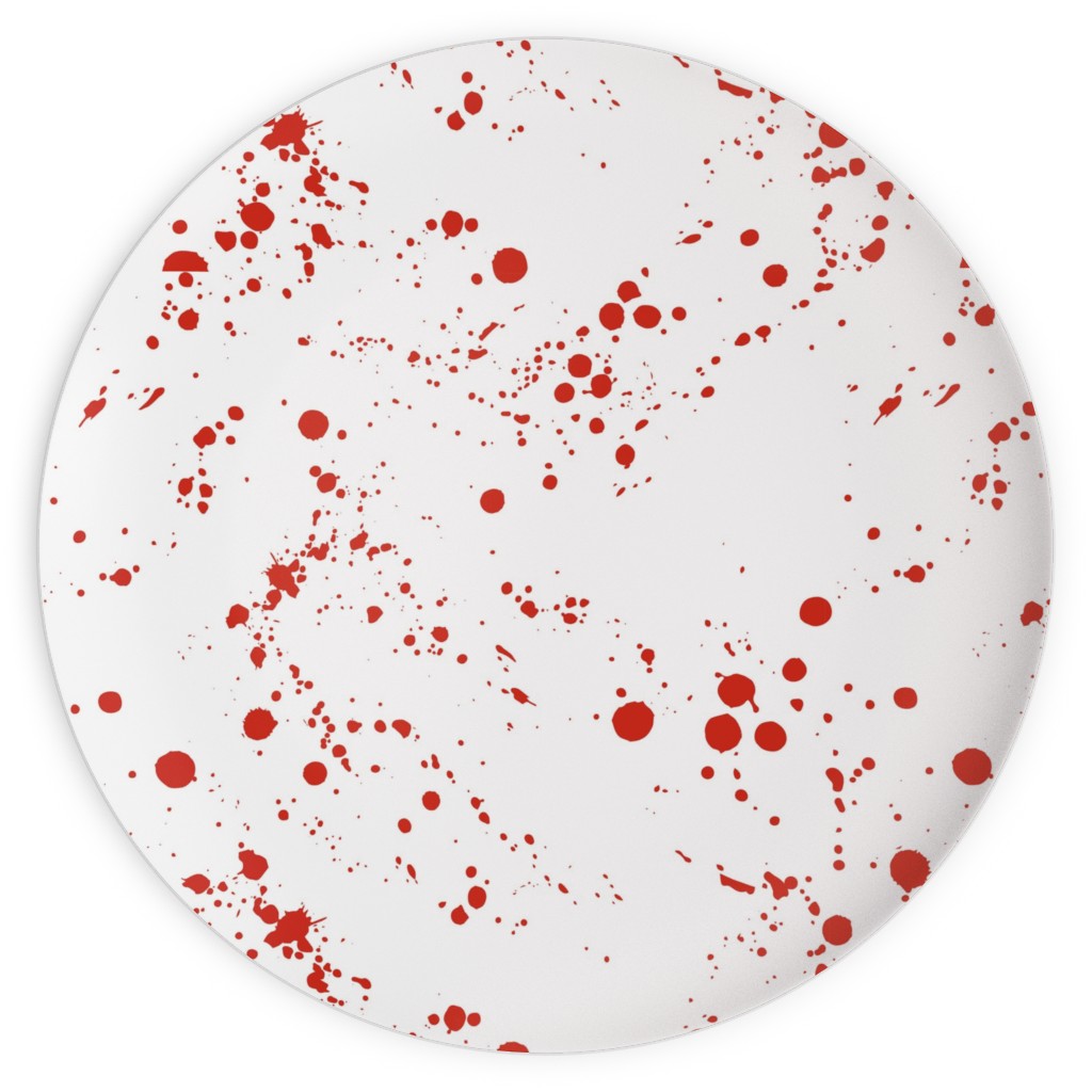 Blood Splatter Plates, 10x10, Red, Red