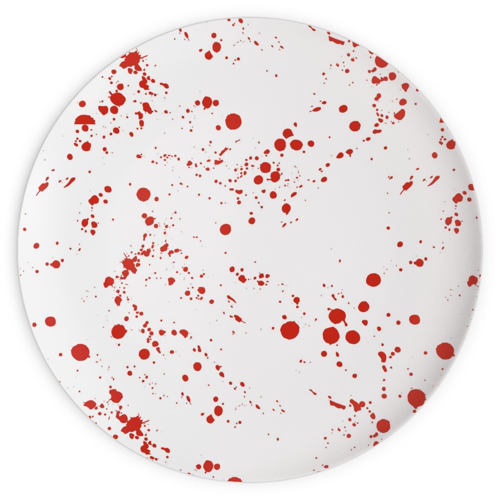 Blood Splatter Plates, 10x10, Red