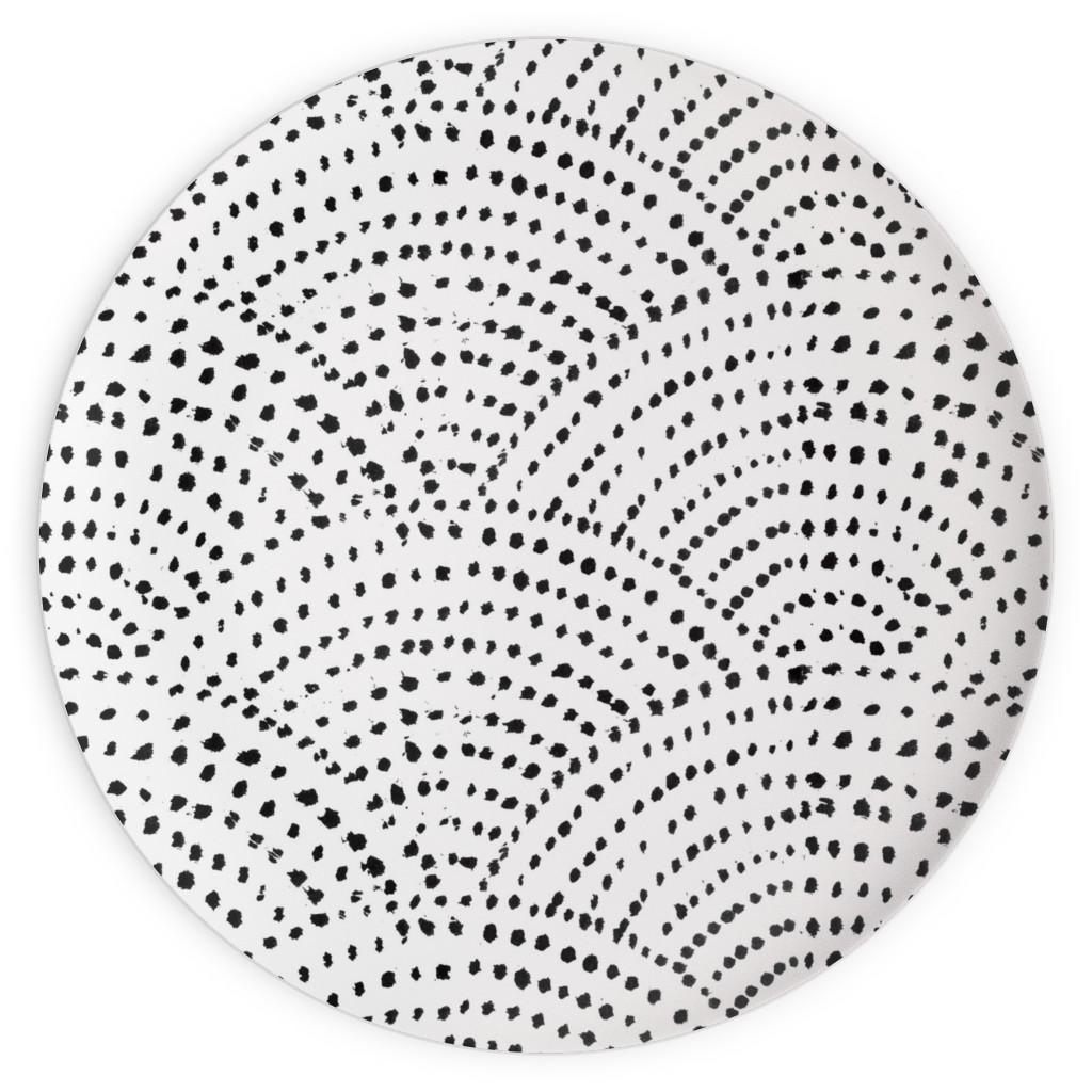 Ink Dot Scales Plates, 10x10, White