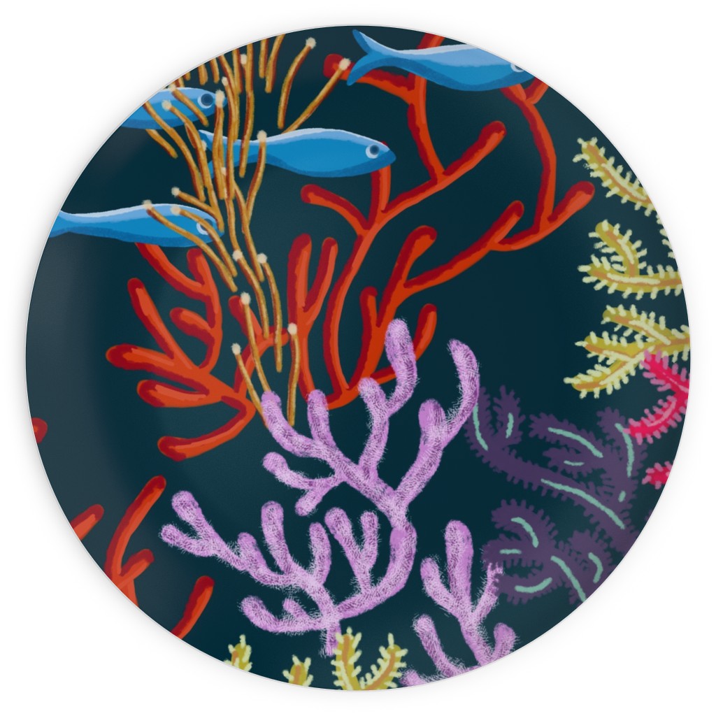 Coral Reefer Madness Plates, 10x10, Multicolor