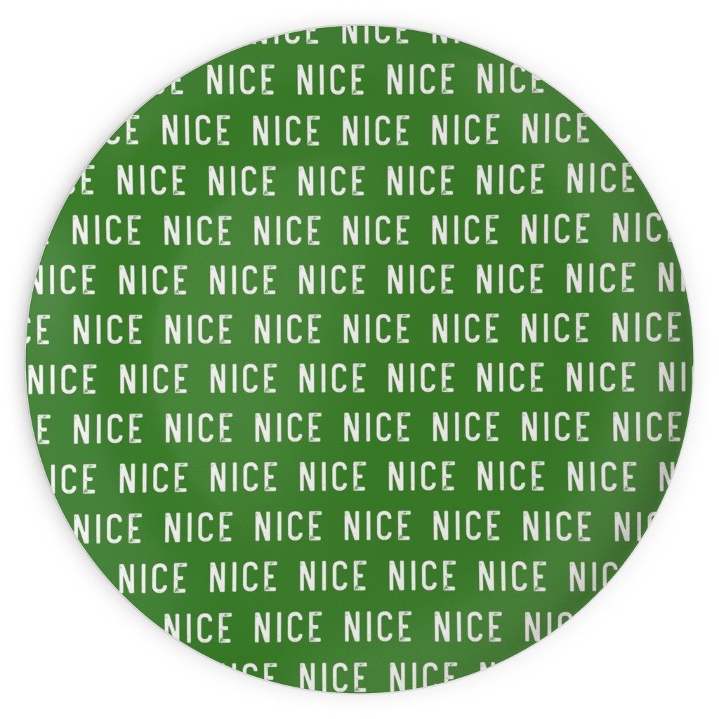 Nice - Green Plates, 10x10, Green