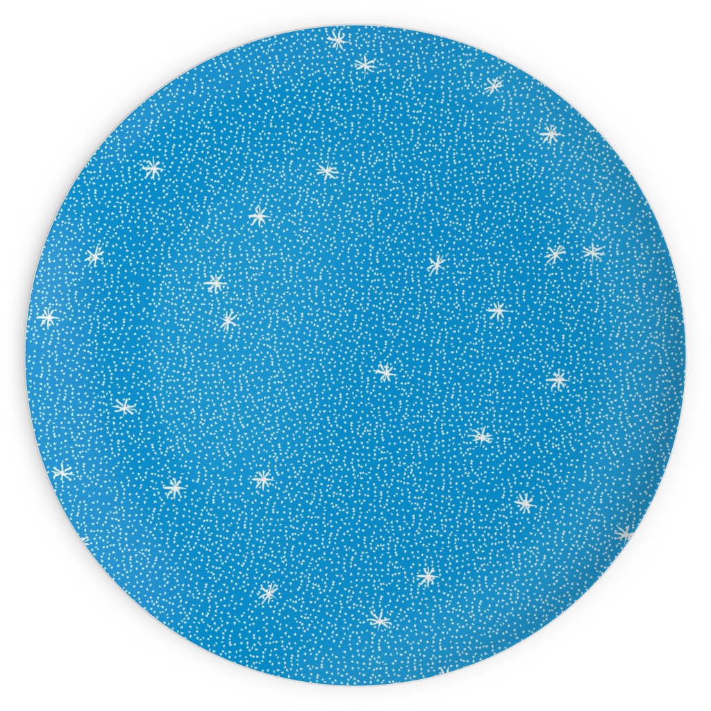 Holiday Hygge Snowflakes Plates, 10x10, Blue