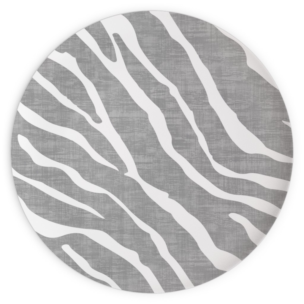 Zebra Texture - Gray Plates, 10x10, Gray, Gray