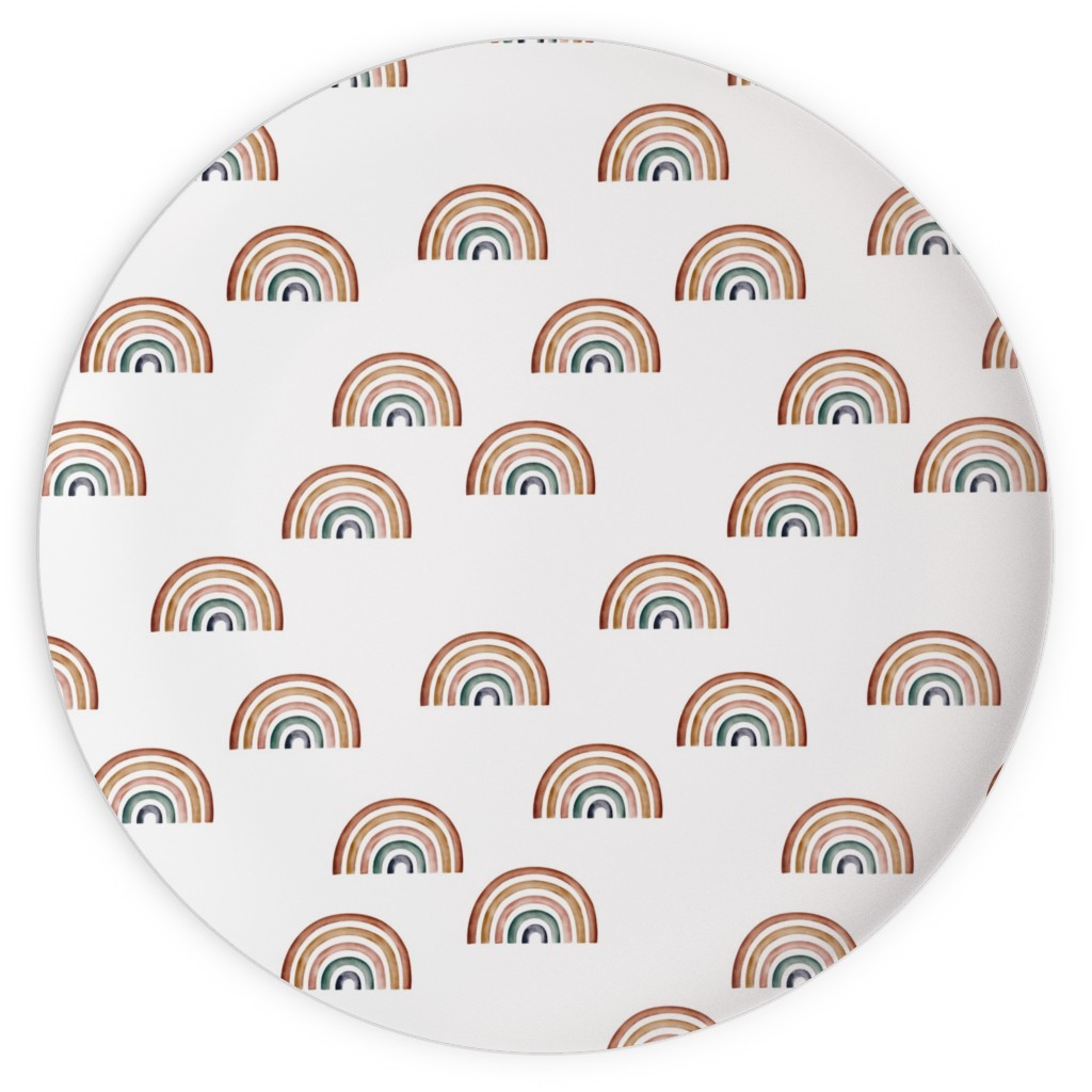 Scattered Rainbows - Multi Plates, 10x10, White, White