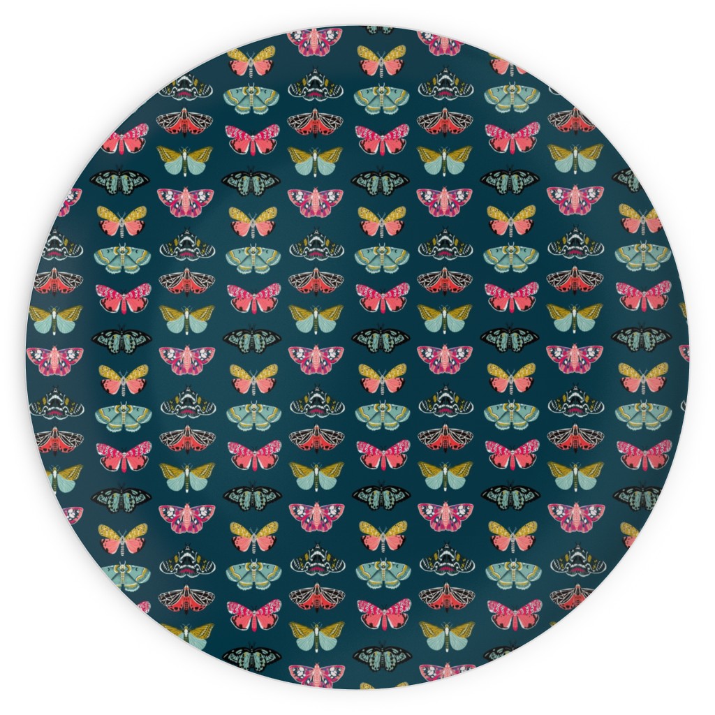 Moths - Dark Plates, 10x10, Multicolor