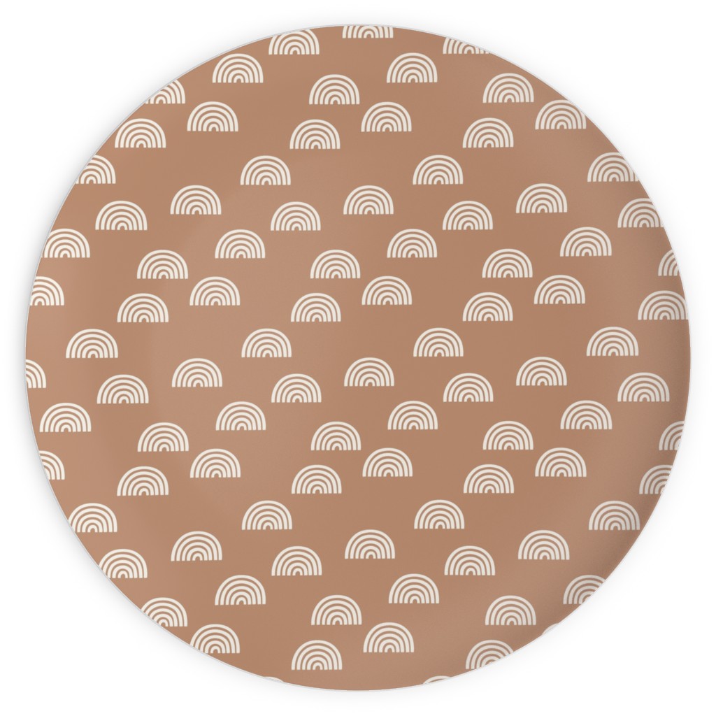 Scattered Rainbows Plates, 10x10, Orange, Tan