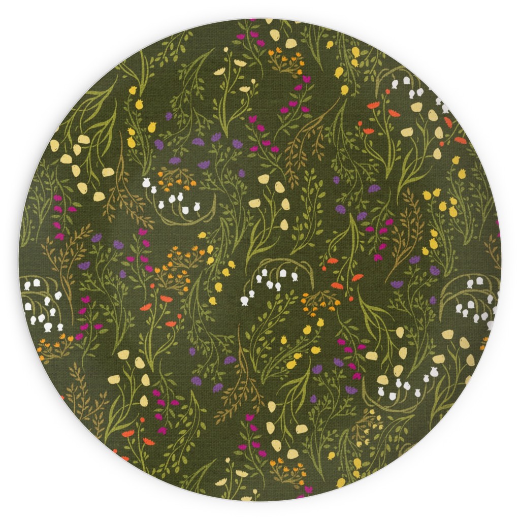 Summer Meadow Plates, 10x10, Green, Leaf