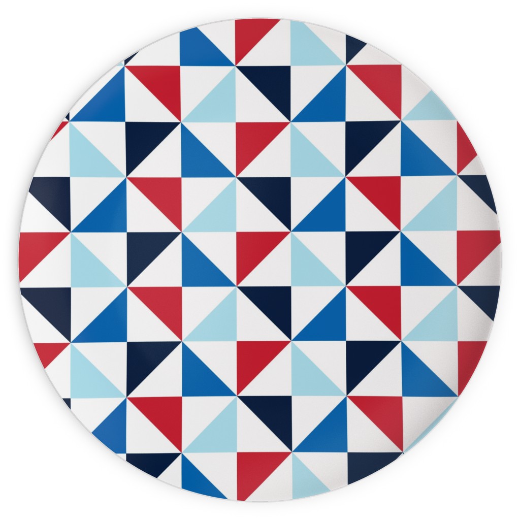 Pinwheels - Multi Plates, 10x10, Blue
