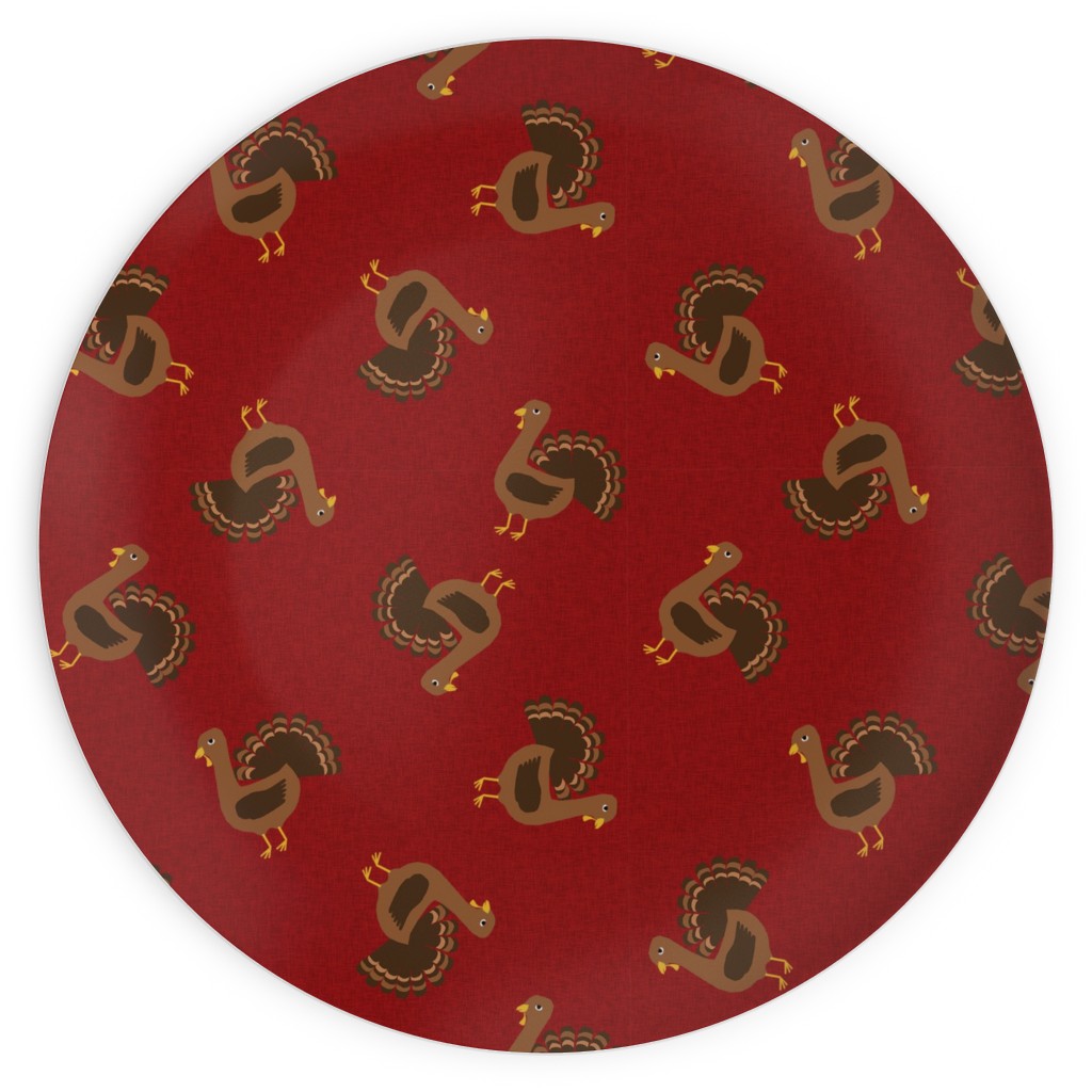 Turkey Toss Plates, 10x10, Red