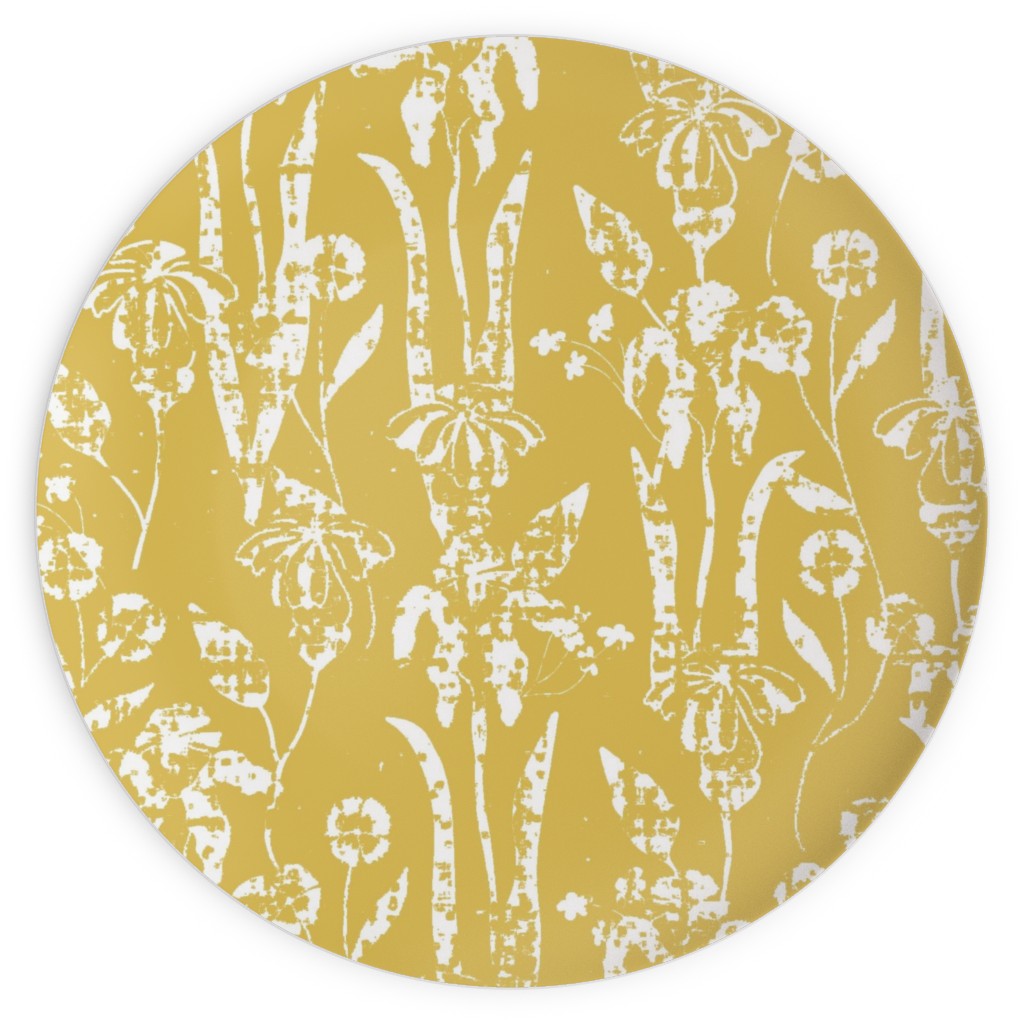 Distressed Iris - Sunshine Plates, 10x10, Yellow