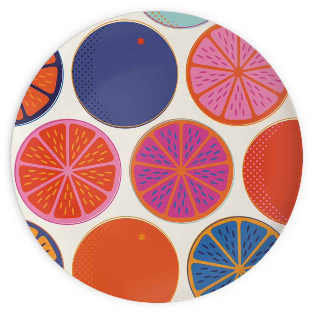 Orange Pop Plates, 10x10, Multicolor