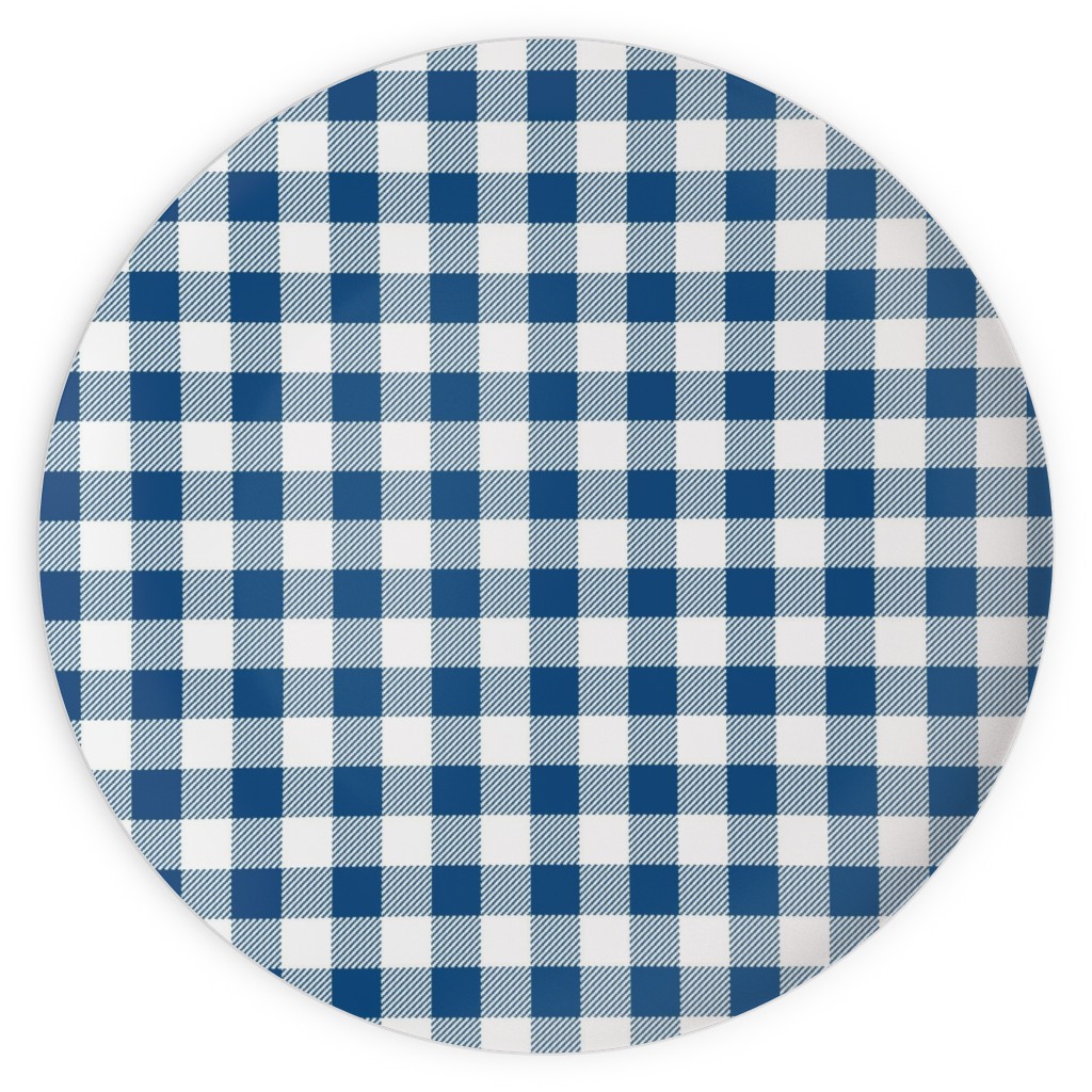 Classic Gingham - Blue Plates, 10x10, Blue