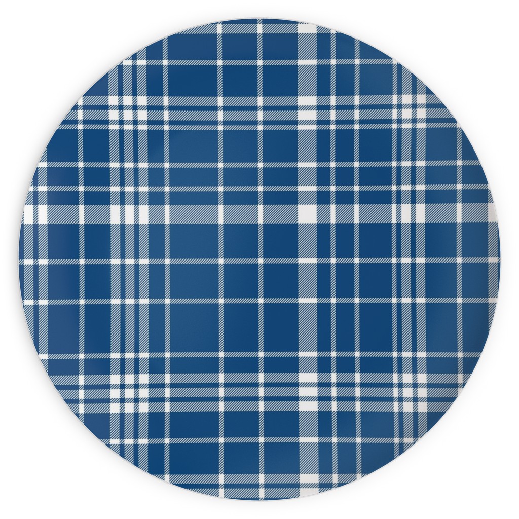 Tartan Check Plates, 10x10, Blue