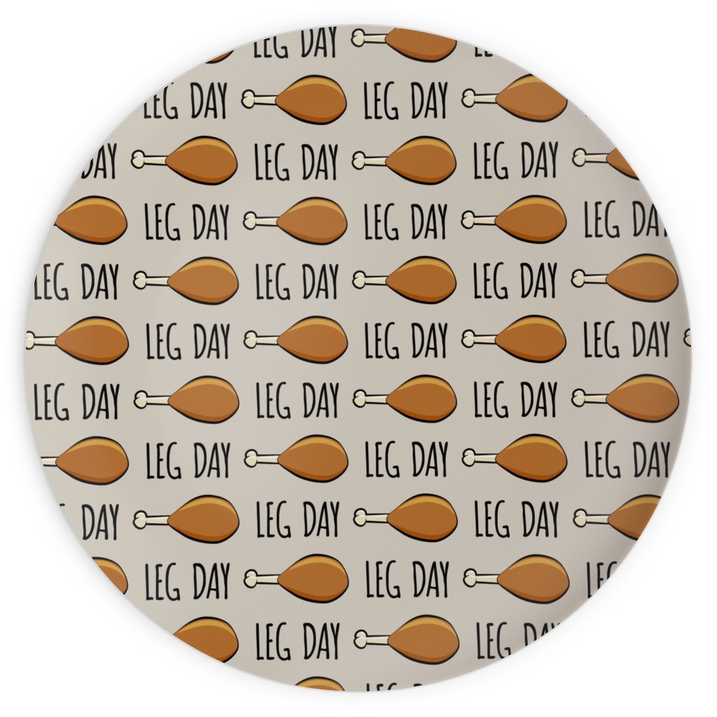 Turkey Legs - Leg Day - Beige Plates, 10x10, Beige, Pearl