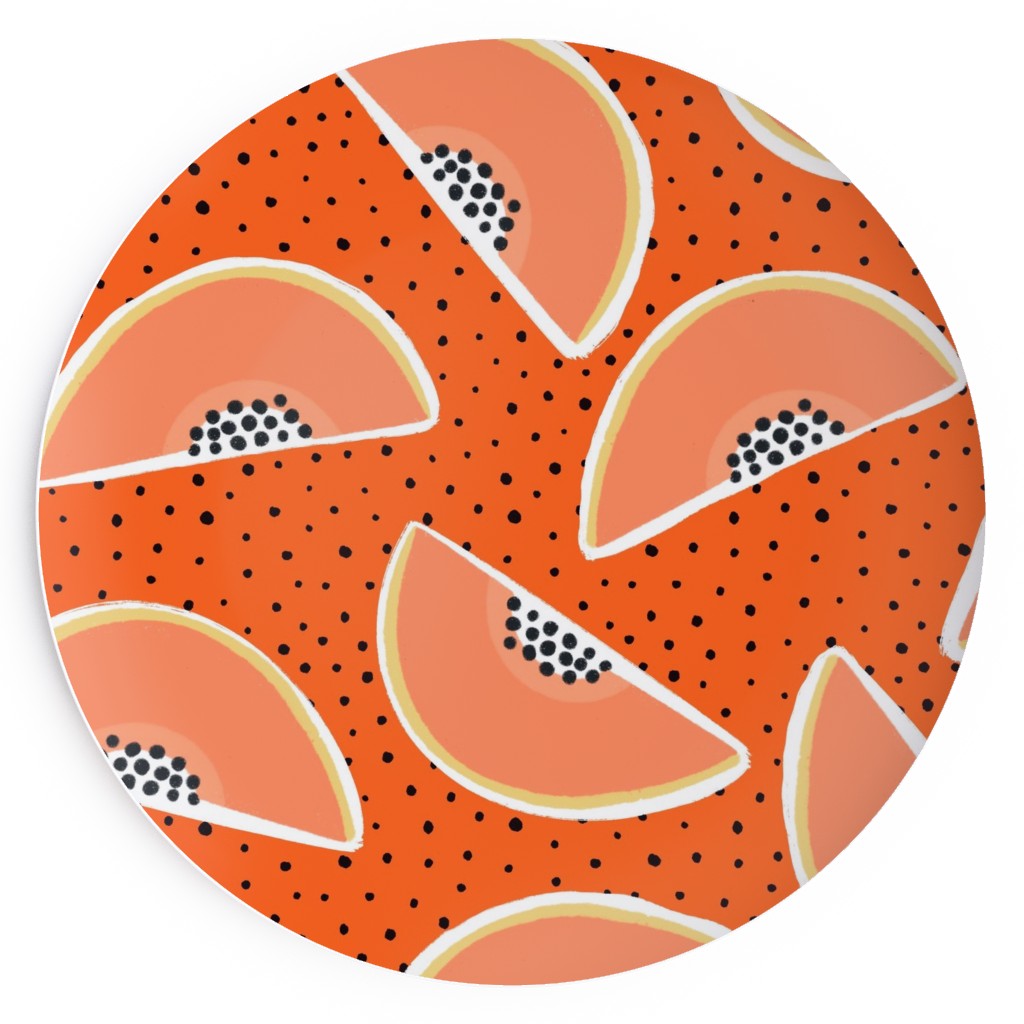 Cantaloupe - Orange Salad Plate, Orange