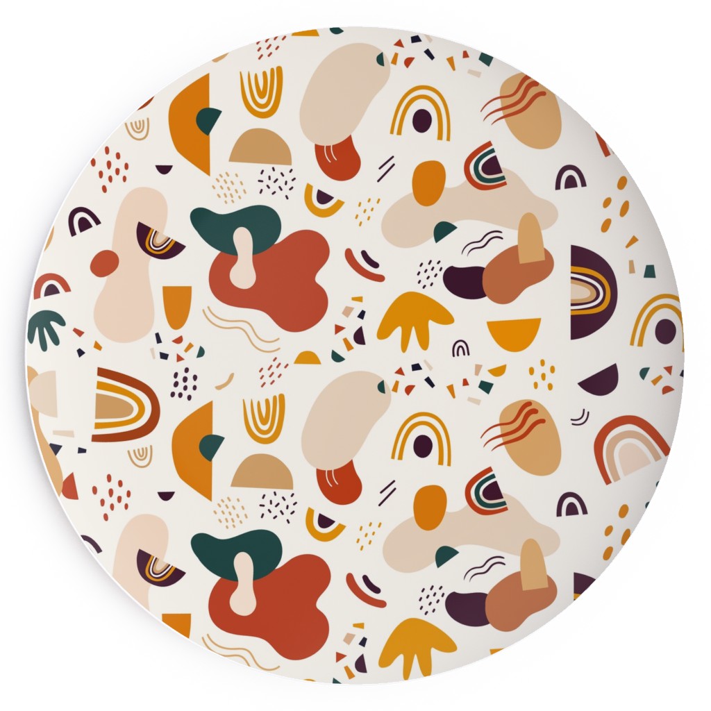 Abstract Seamless Pattern - Multi Salad Plate, Multicolor