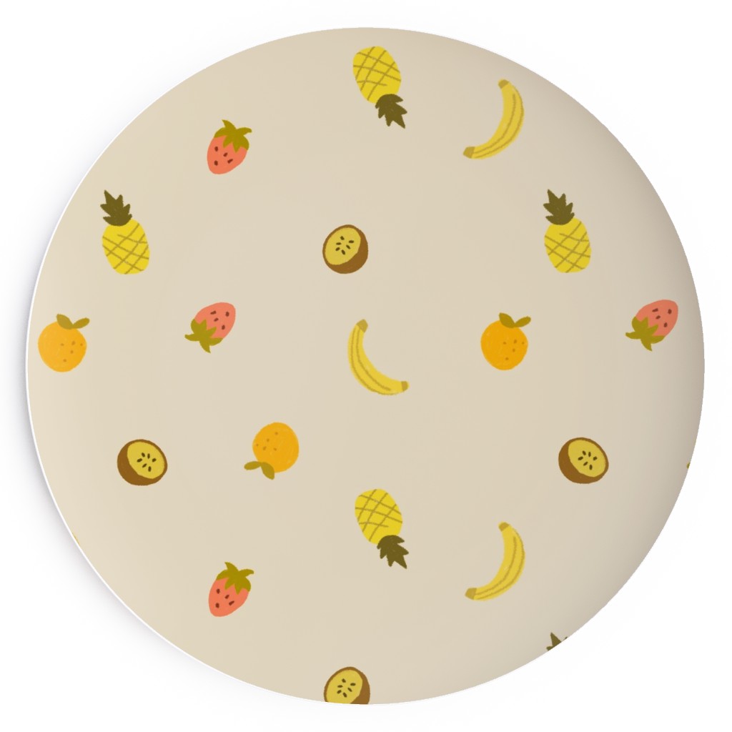 Tropical Fruit - Yellow Salad Plate, Yellow