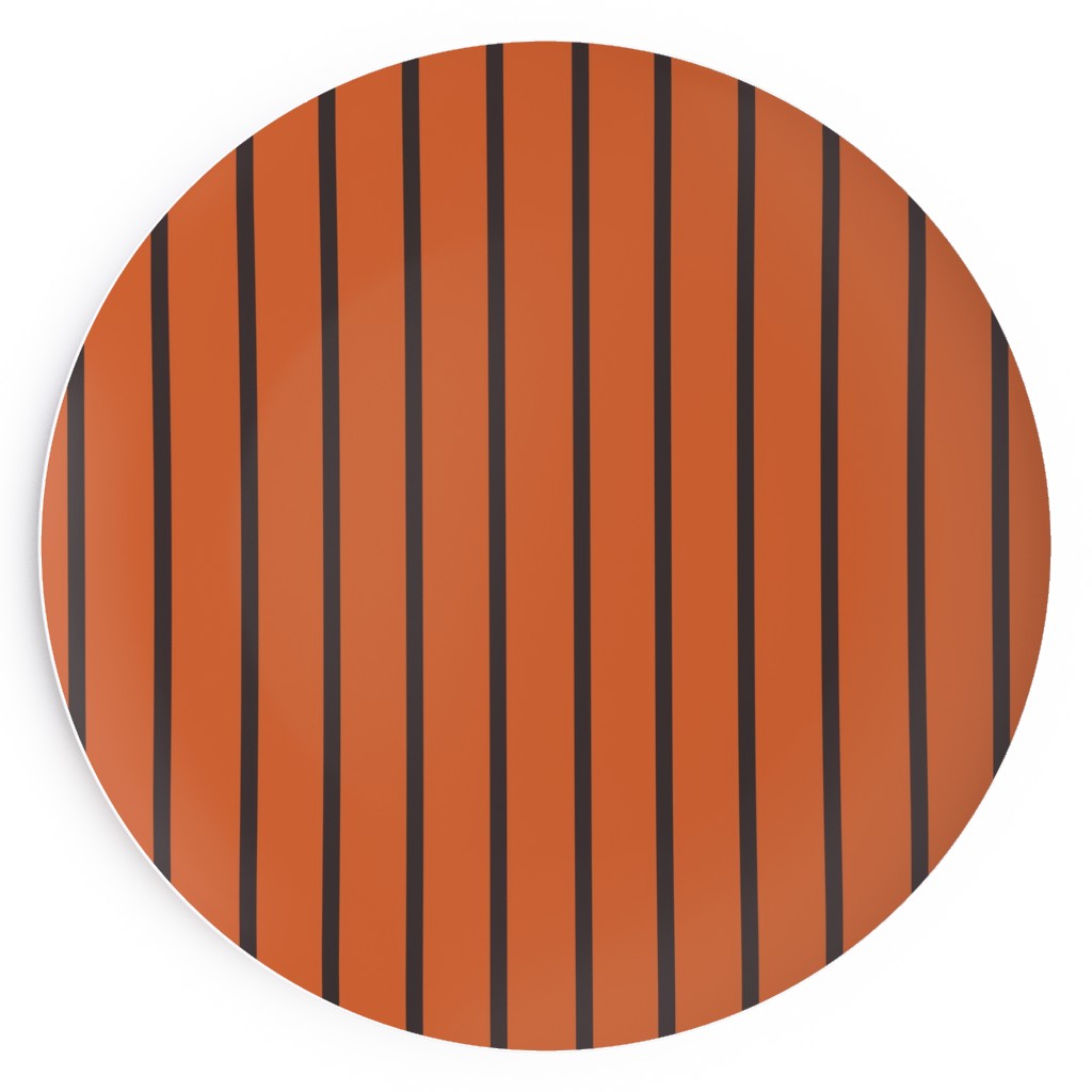 Halloween Stripes Salad Plate, Orange