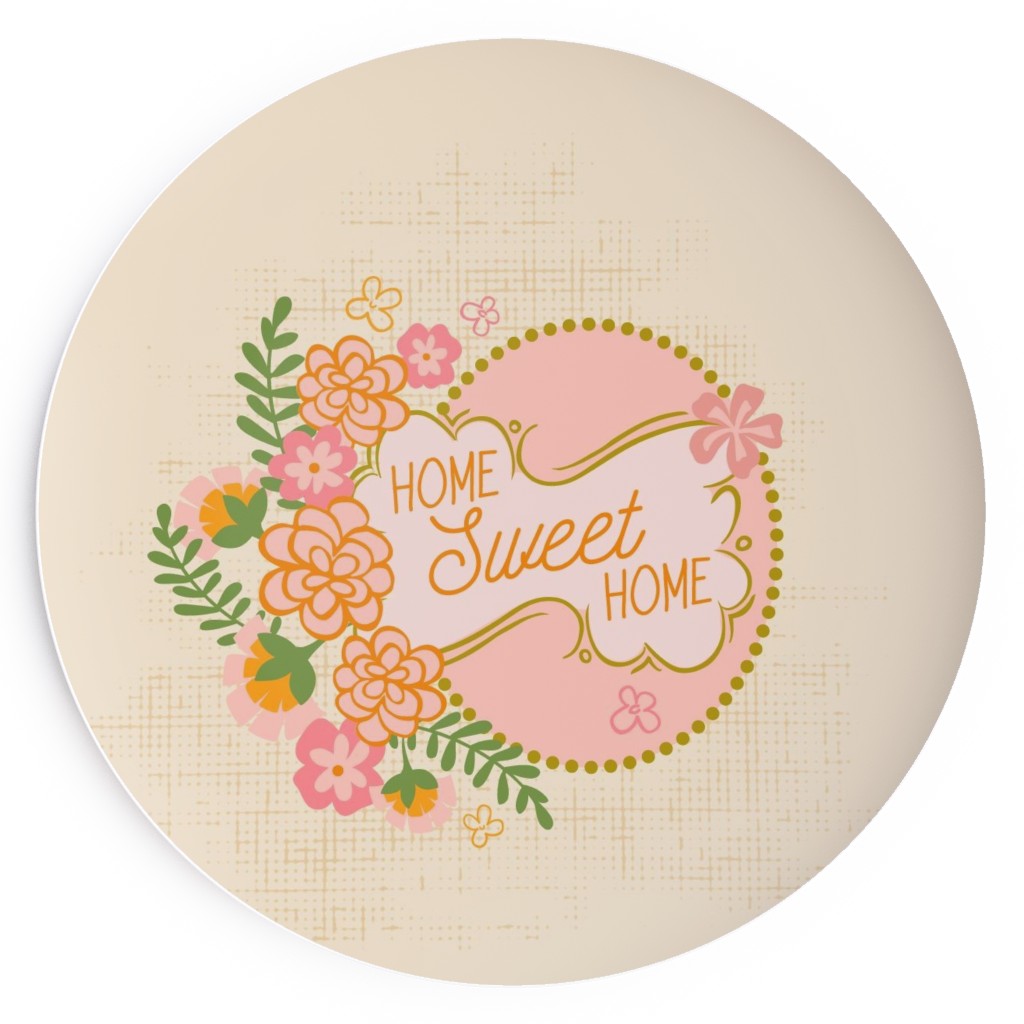 Home Sweet Home - Pink Salad Plate, Pink