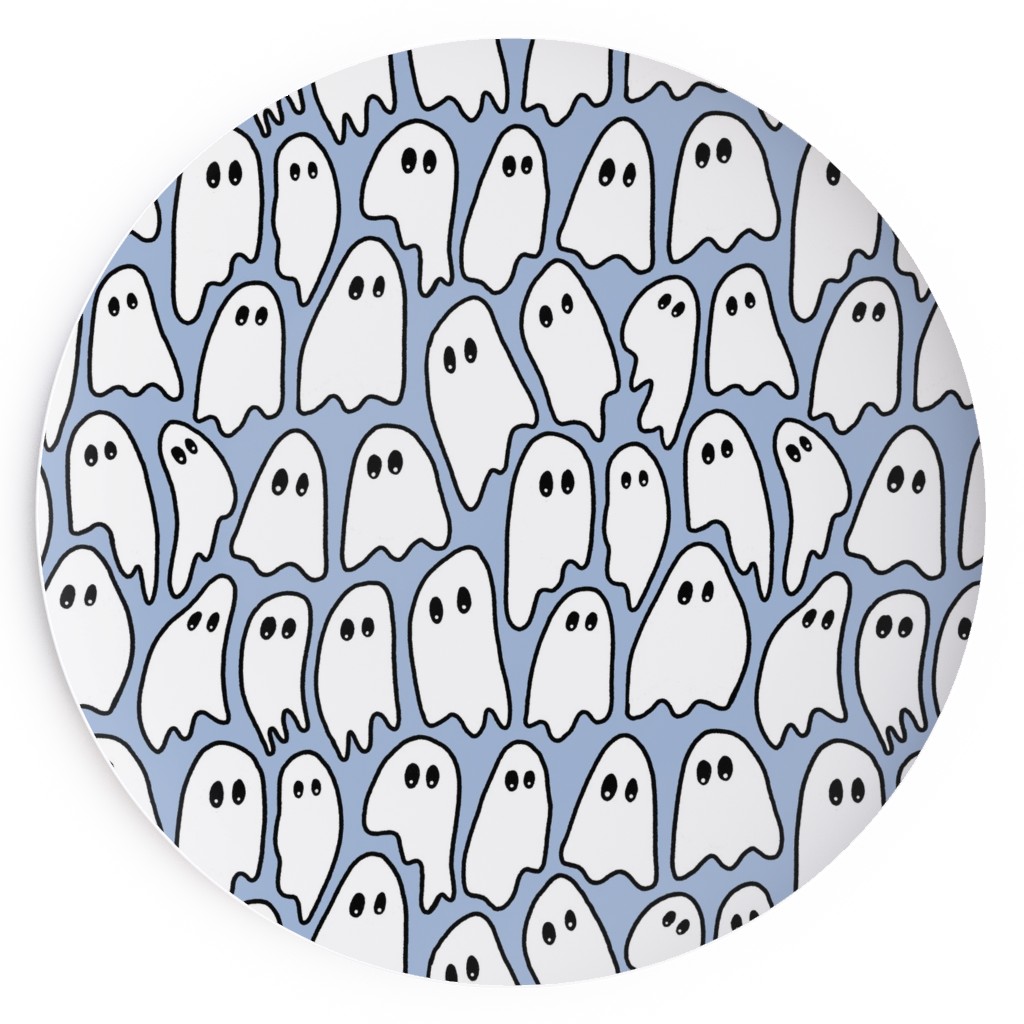 Ghosted Salad Plate, Blue