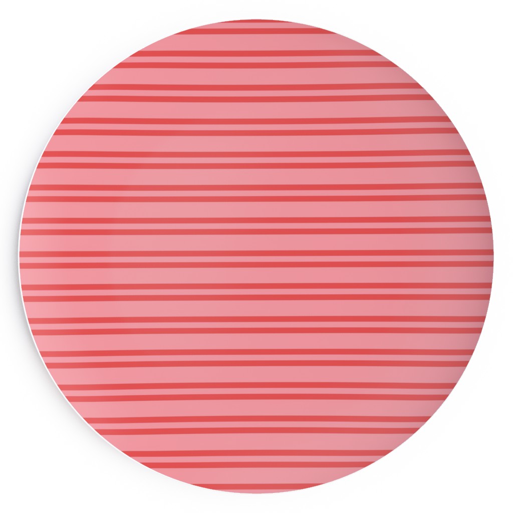 Joyful Stripes Red and Pink Salad Plate Shutterfly