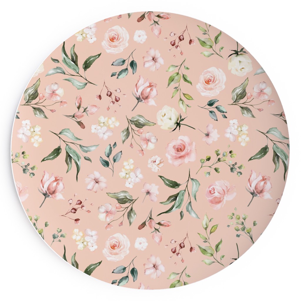 Celestial Rose Floral - Blush Salad Plate, Pink
