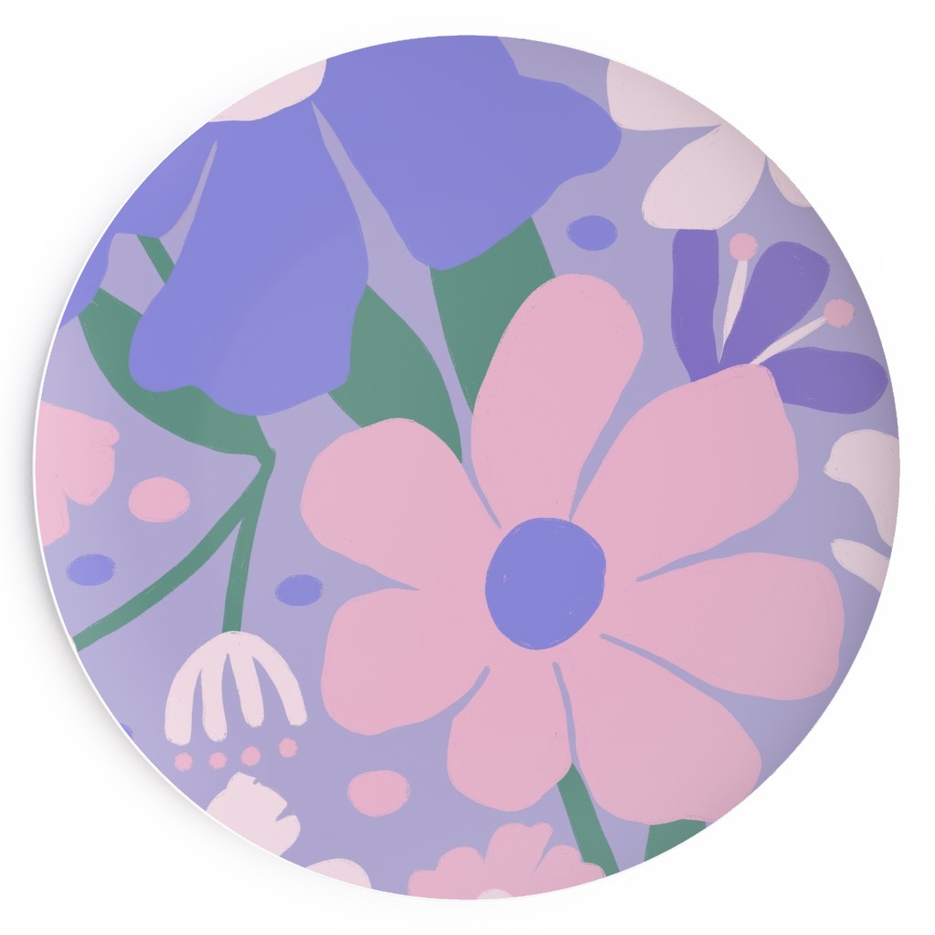 Blooming Garden on Lilac Salad Plate Shutterfly