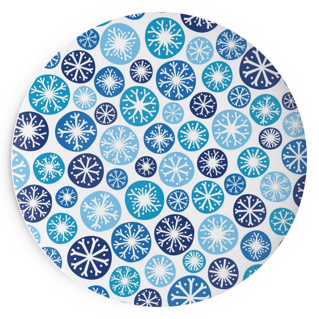 Snow Daze Salad Plate, Blue