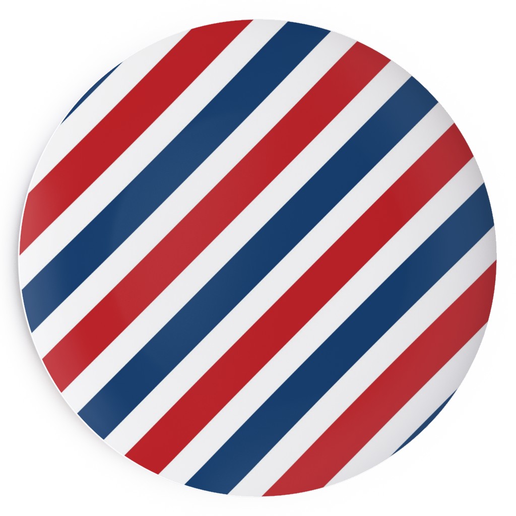 American Stripes Diagonal - Multi Salad Plate, Multicolor