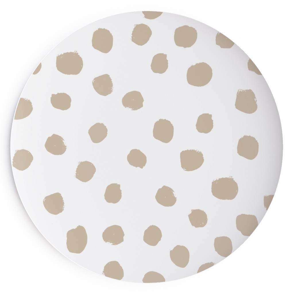Soft Painted Dots Salad Plate, Beige