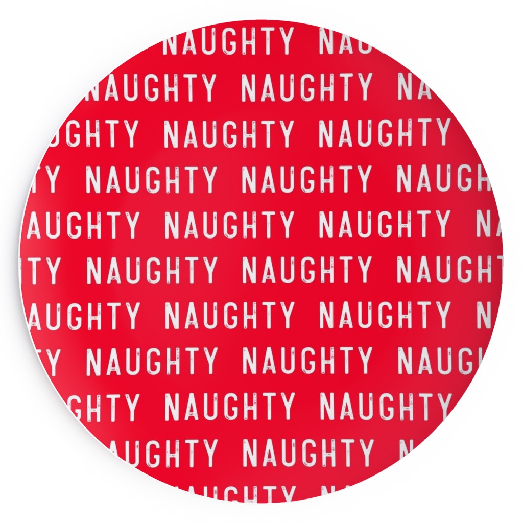 Naughty - Red Salad Plate, Red