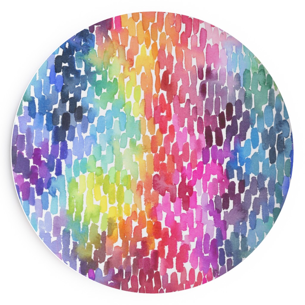 Watercolor Marks - Multi Salad Plate, Multicolor