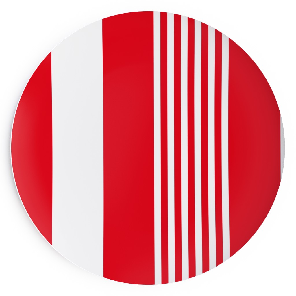 Horizontal Stripes Red White And Blue Salad Plate Shutterfly