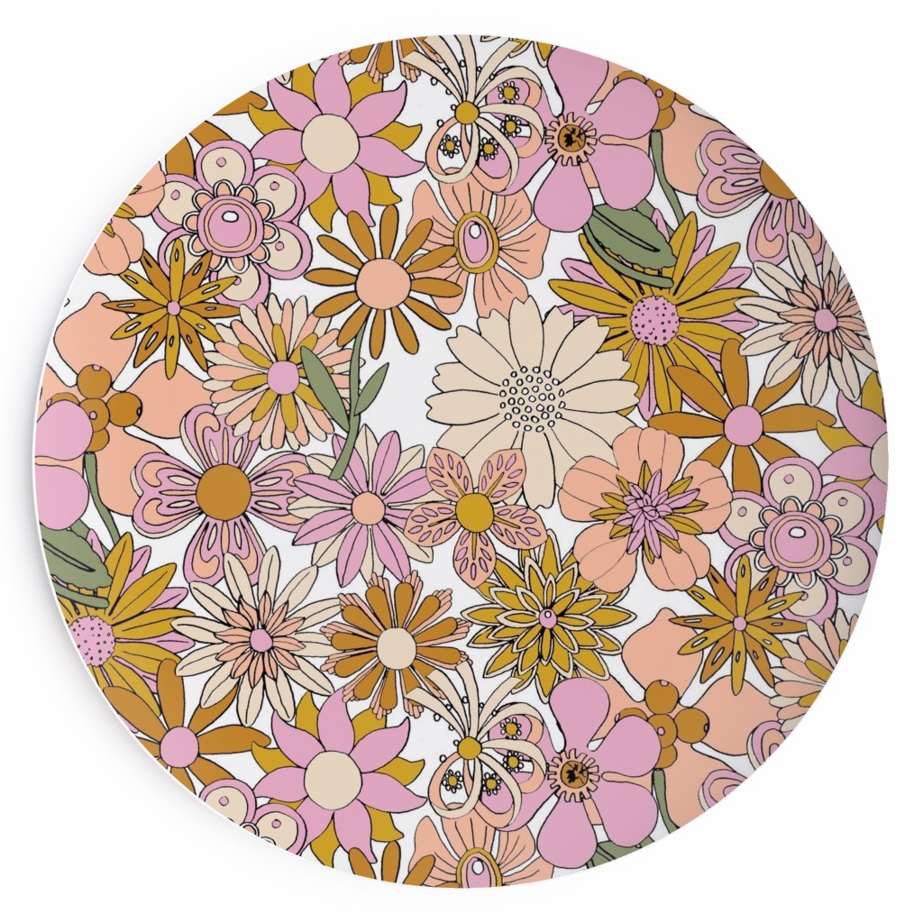 Chelsea Vintage Floral Garden - Pink Salad Plate, Pink