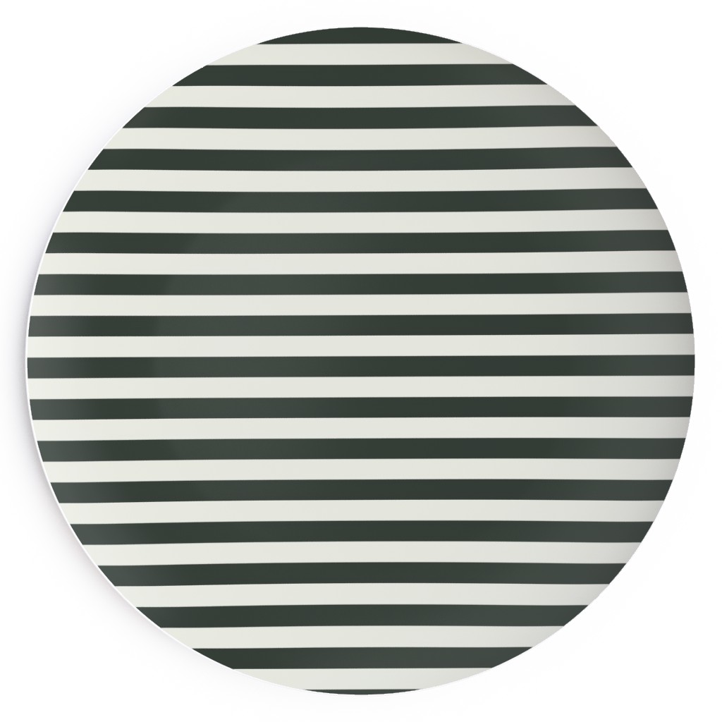 Stripe Black and Cream Salad Plate Shutterfly