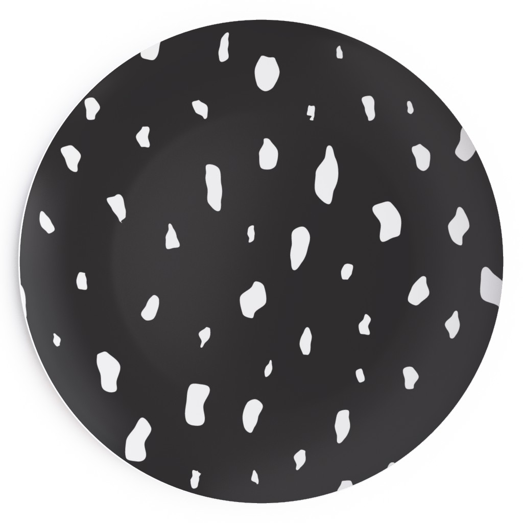 Chipped - Black and White Salad Plate, Black