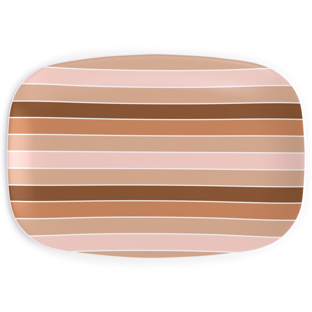 Candy Stripes - Warm Serving Platter, Pink