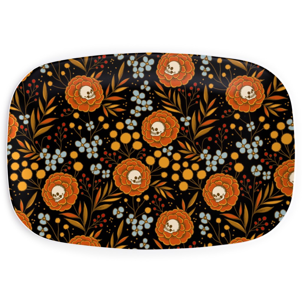 Halloween Floral - Multi Serving Platter, Multicolor