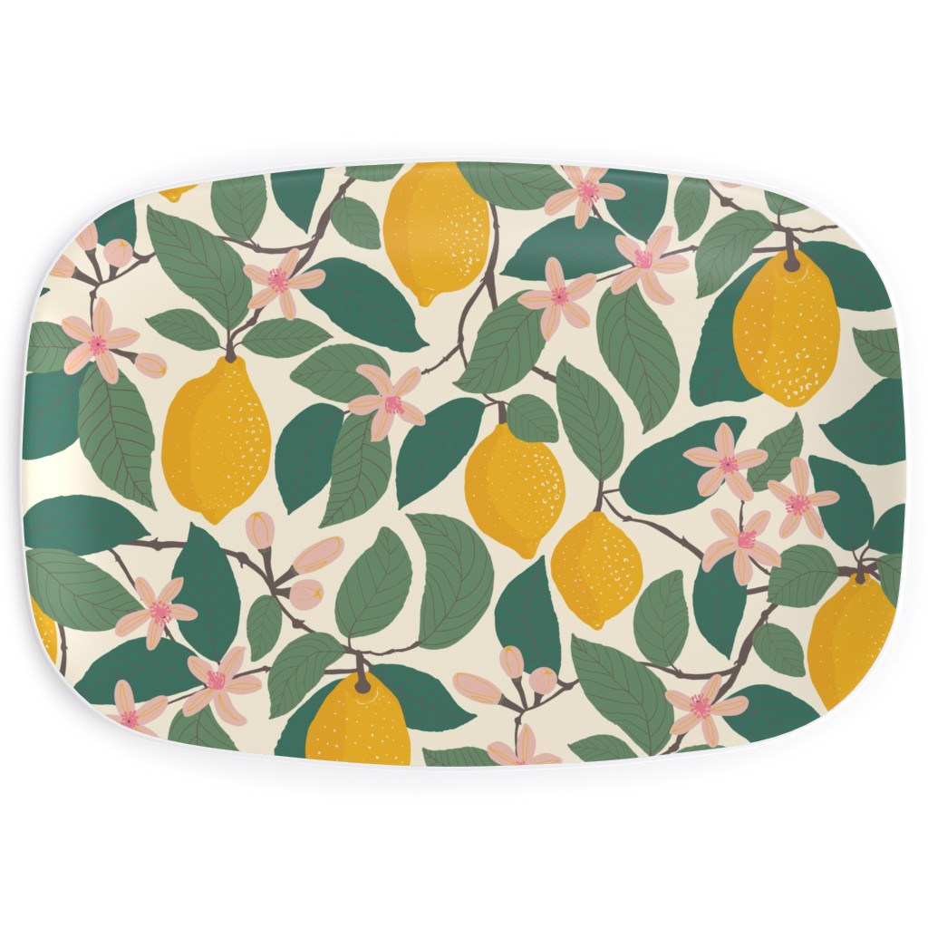 Lemon Tree - Yellow Serving Platter, Yellow, Classic Yellow