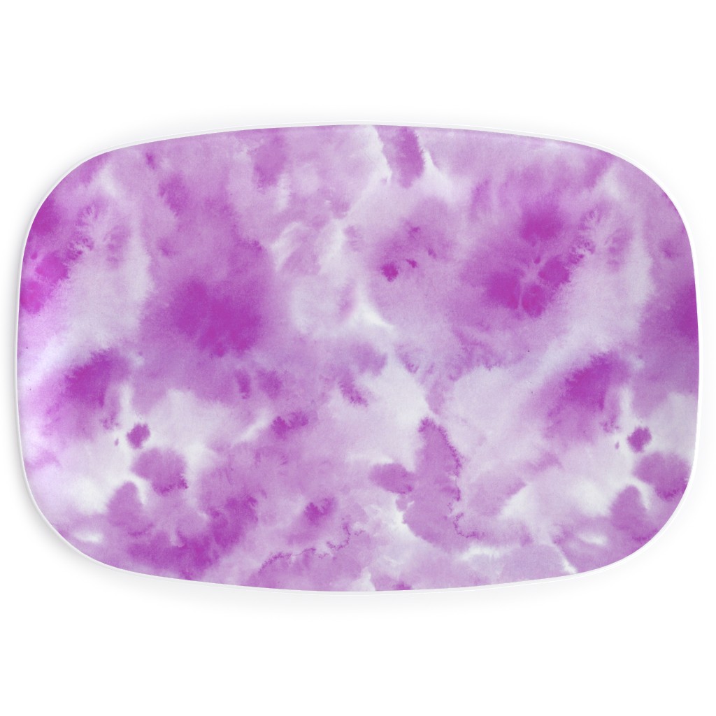Watercolor Texture - Purple Serving Platter, Purple