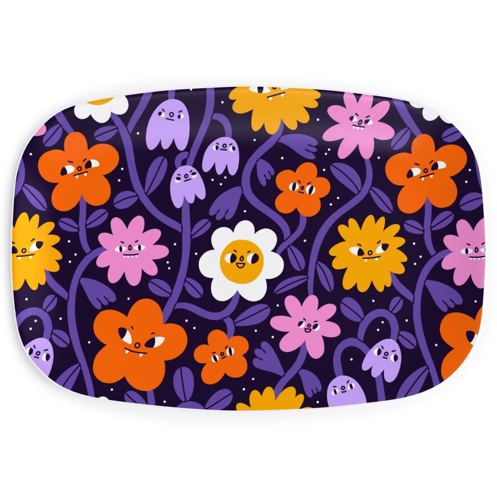 Halloween Garden - Purple Serving Platter, Purple