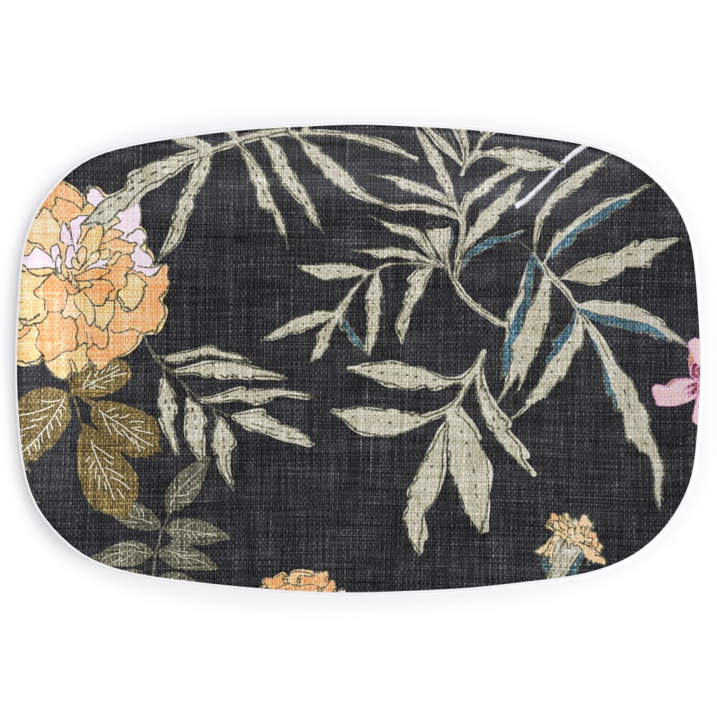 Marigold Love - Black Serving Platter, Black