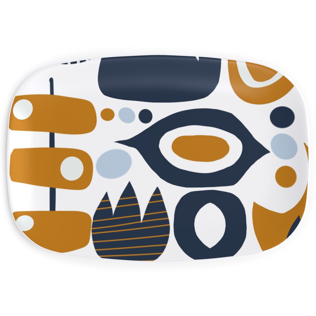 Bold Plant Serving Platter, Multicolor