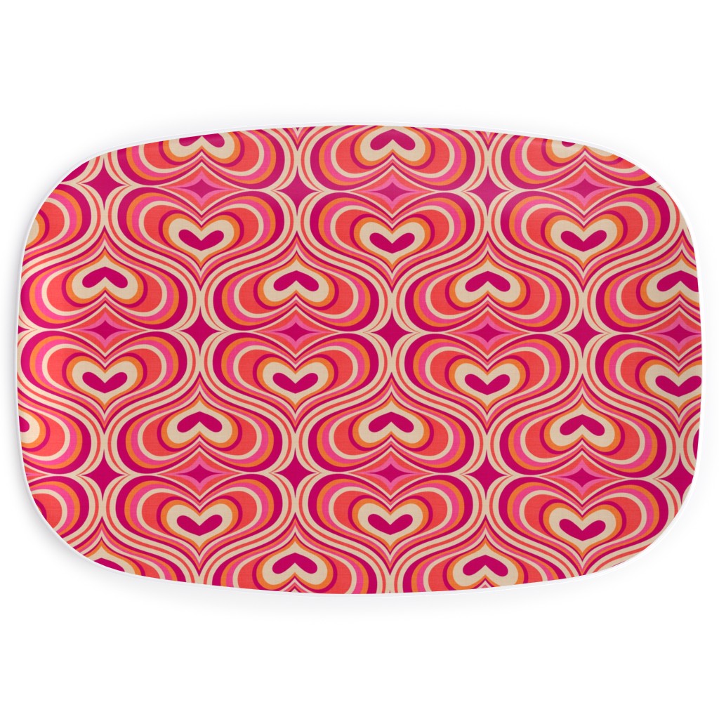 I Think I Love You - Red Serving Platter, Red, Red