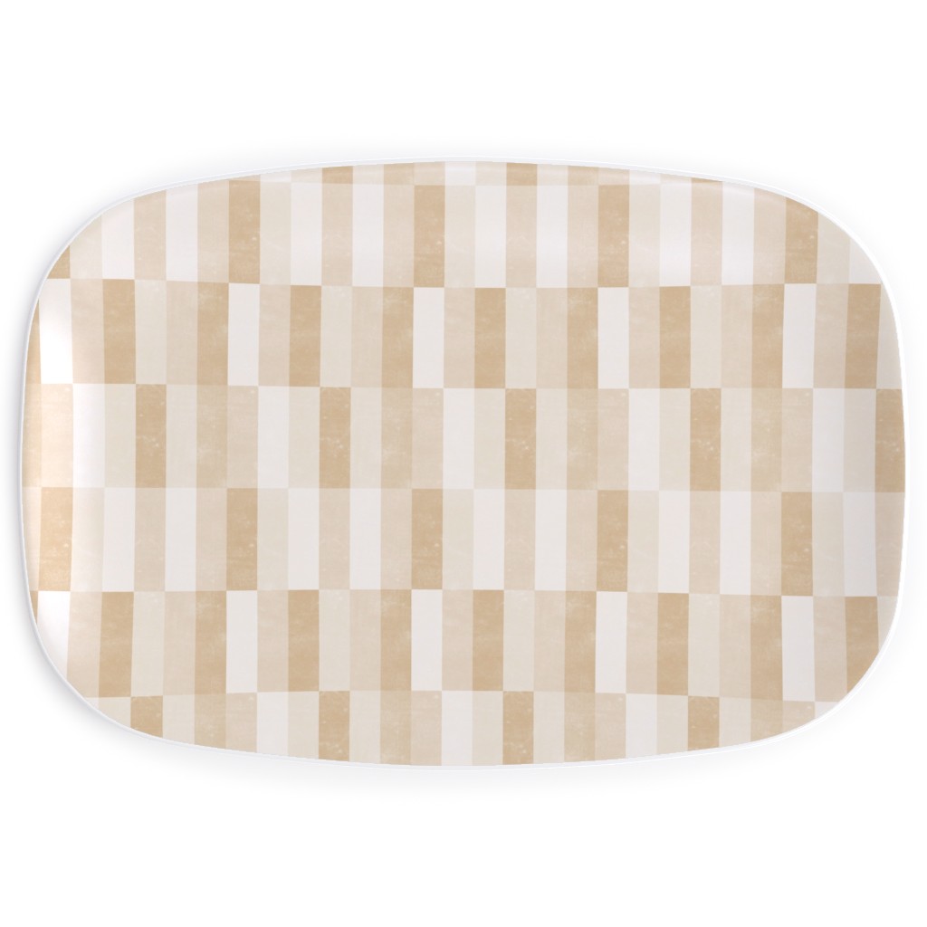 Cosmo Tile - Golden Serving Platter, Beige