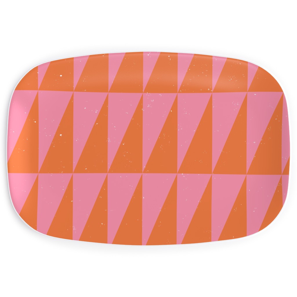 Dual Traingles - Pink Serving Platter, Pink