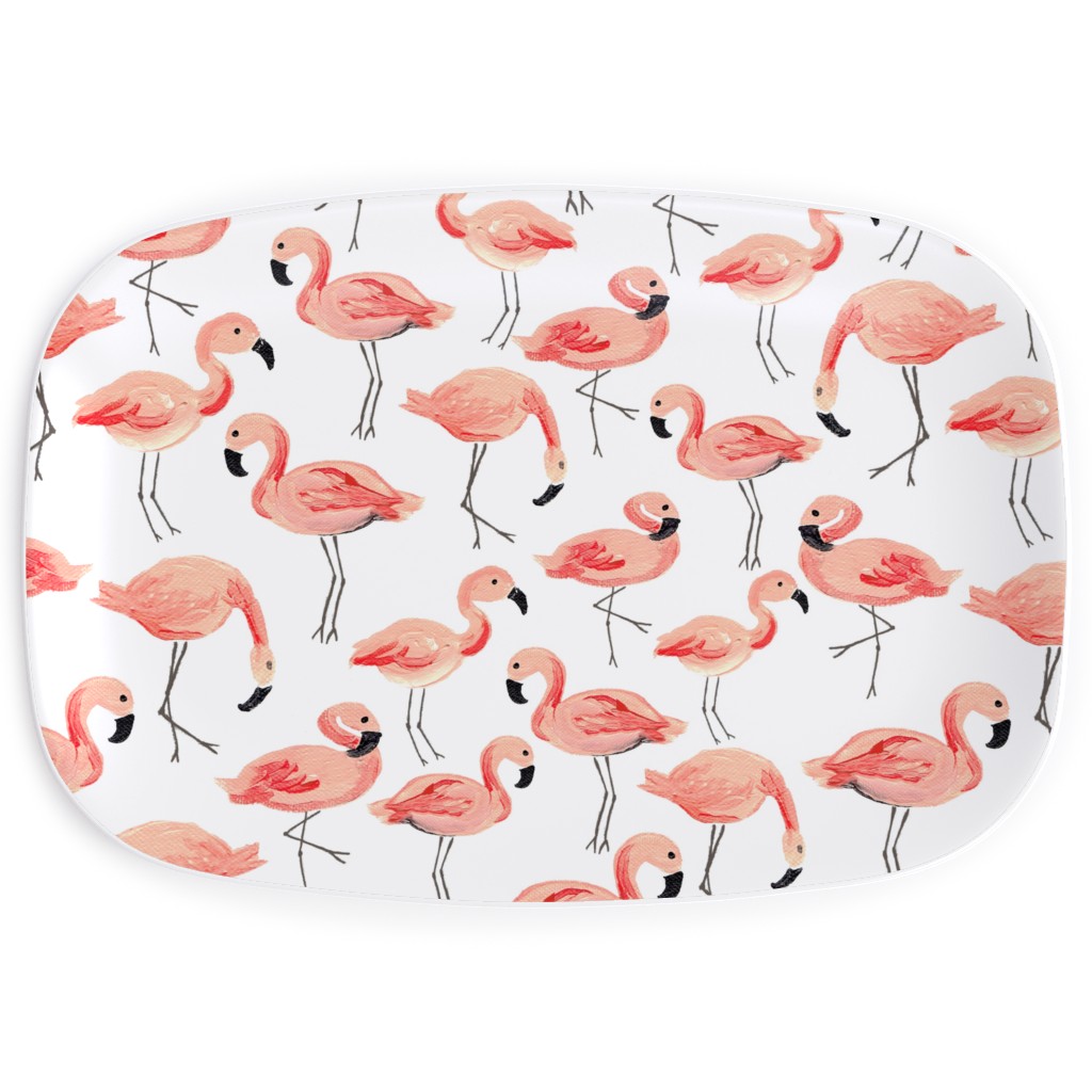 Flamingo Party - Pink Serving Platter, Pink