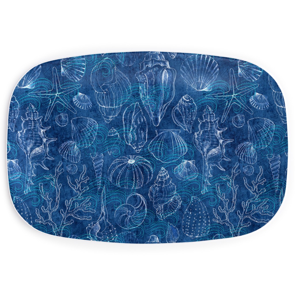 How Blue Is My Ocean Serving Platter, Blue, True Blue