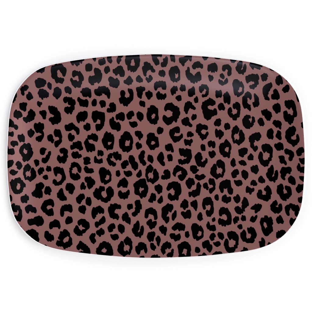 Leopard - Pale Mauve Serving Platter, Pink