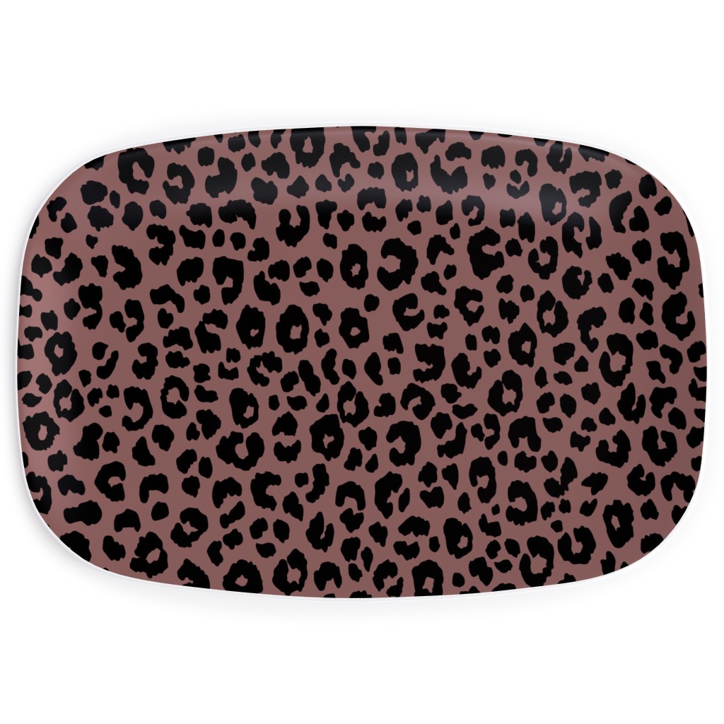Leopard - Pale Mauve Serving Platter, Pink, Bright Pink